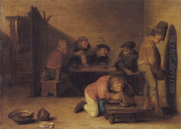 Une Reunion De Fumeurs Oil Painting by Pieter Jansz Quast