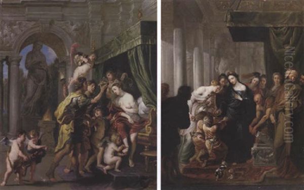 The Wedding Of Roxana And Alexander The Great Oil Painting by Erasmus Quellinus II