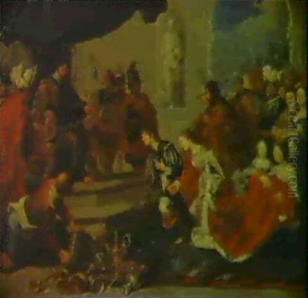 Presentation D'une Princesse A La Cour Oil Painting by Erasmus Quellinus II