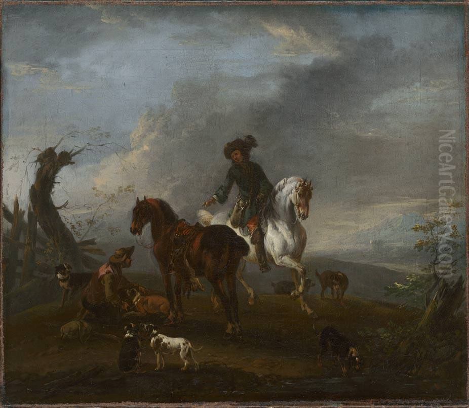 Heimkehr Von Der Jagd Oil Painting by August Querfurt
