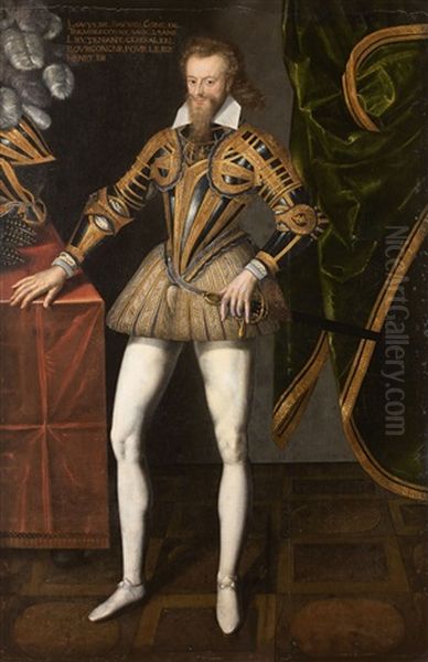 Portrait De Jean De Beauvau, Sieur D'auviller A L'age De 35 Ans Oil Painting by Francois, the Elder Quesnel