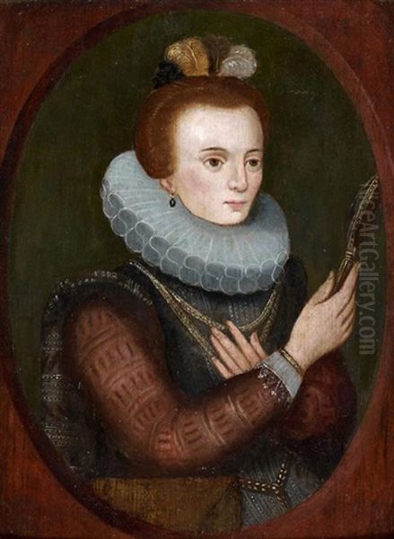 Dame Au Miroir Oil Painting by Francois, the Elder Quesnel