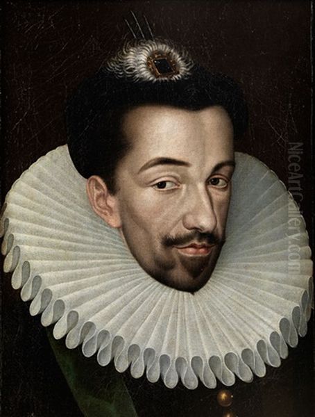 Portraitbildnis Henry Iii (1551 - 1589) Oil Painting by Francois, the Elder Quesnel