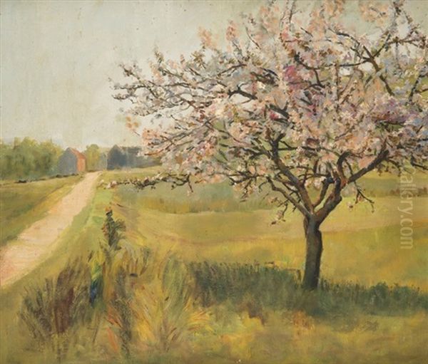 Pommier Au Val De Nesles Oil Painting by Fernand Quignon