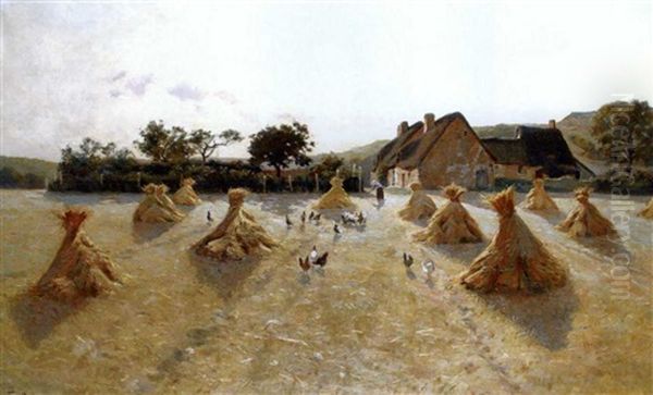 La Moisson Oil Painting by Fernand Quignon