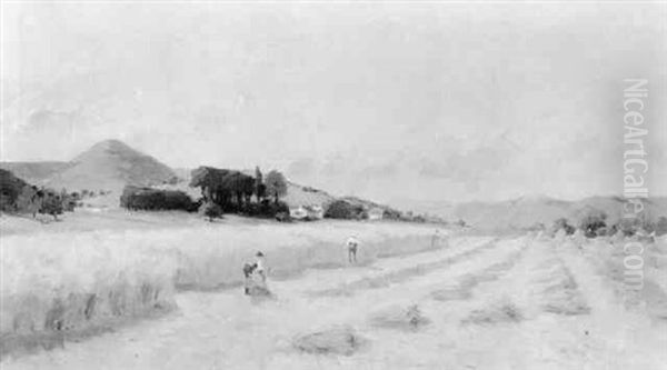 Les Moissons Oil Painting by Fernand Quignon