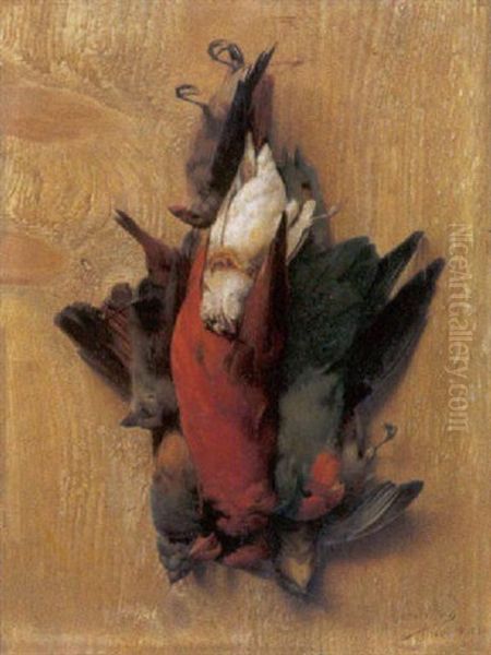 Stilleven Met Vogels Oil Painting by Edouard Quitton