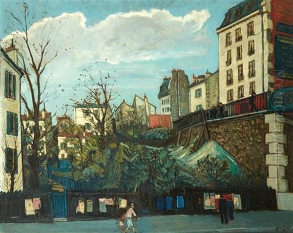 Rue De Crimee Oil Painting by Alphonse Leon Quizet
