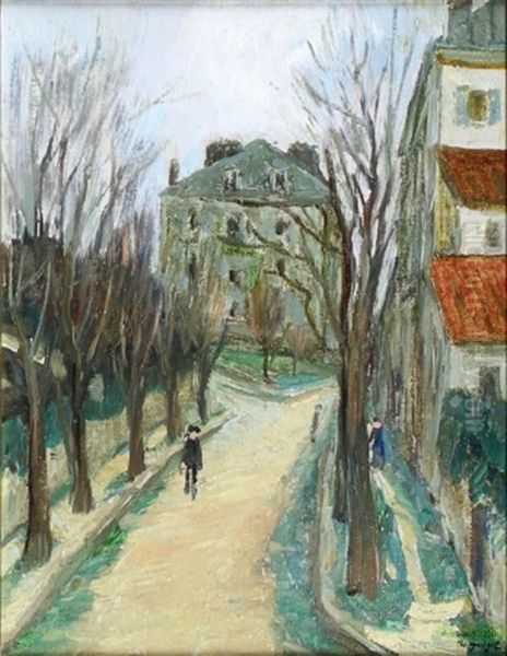 Vue Presumee Du Chateau Des Brouillards Oil Painting by Alphonse Leon Quizet