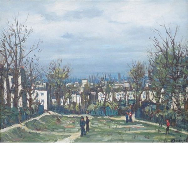 La Route De Village Oil Painting by Alphonse Leon Quizet