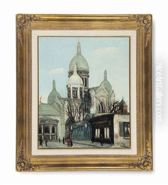 Le Sacre-coeur A Paris Oil Painting by Alphonse Leon Quizet