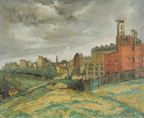 La Porte De Pre-st.-gervais Oil Painting by Alphonse Leon Quizet