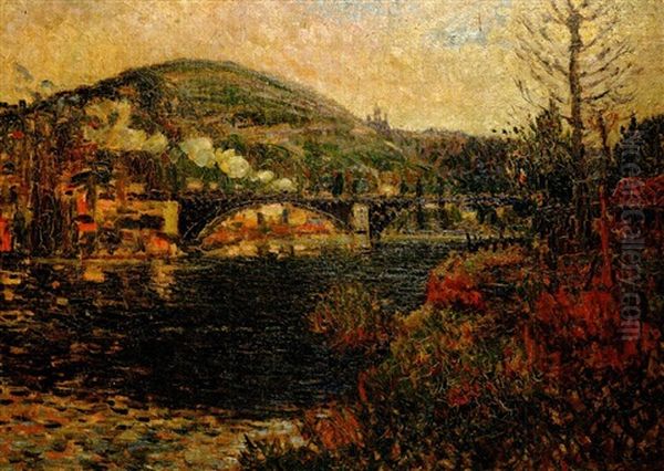 Rue A Paris Oil Painting by Alphonse Leon Quizet