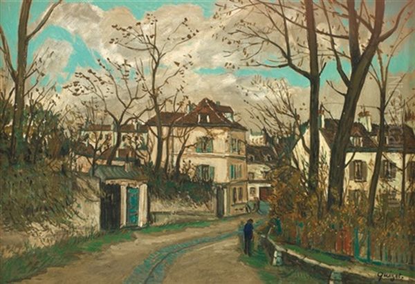 Ruelle De La Butte Rouge Oil Painting by Alphonse Leon Quizet