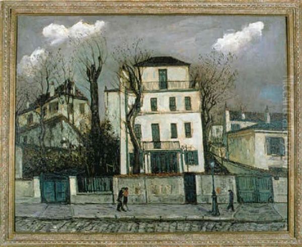 15-17 Rue Des Lilas, Paris 19eme Oil Painting by Alphonse Leon Quizet