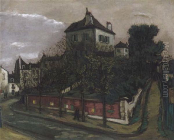Strassenansicht Von Paris Oil Painting by Alphonse Leon Quizet