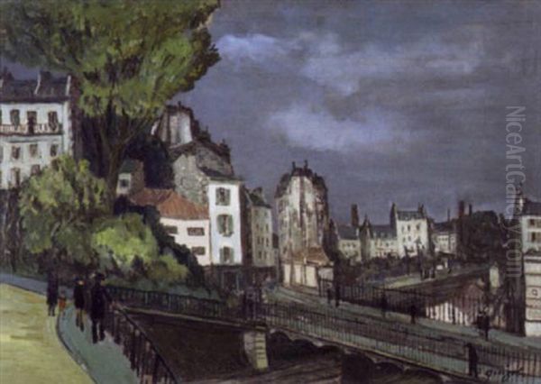 Gezicht Te Parijs Oil Painting by Alphonse Leon Quizet