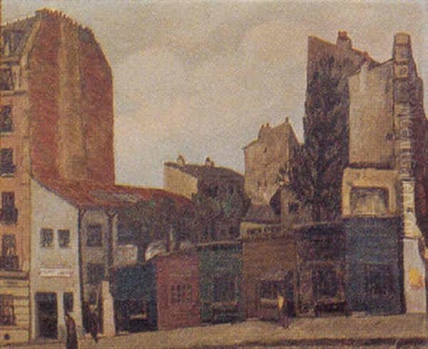 Paris, Menilmontant: Atelier A Louer Oil Painting by Alphonse Leon Quizet