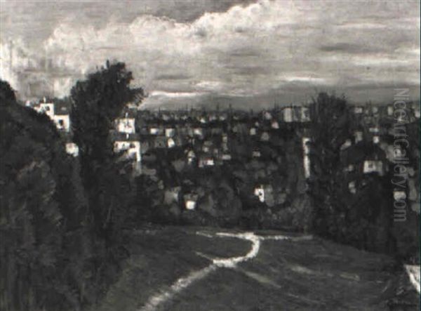 Vue Du Pre-saint-gervais Oil Painting by Alphonse Leon Quizet
