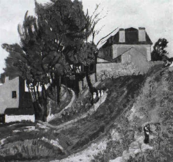 Maisons Dans Le Maquis Oil Painting by Alphonse Leon Quizet