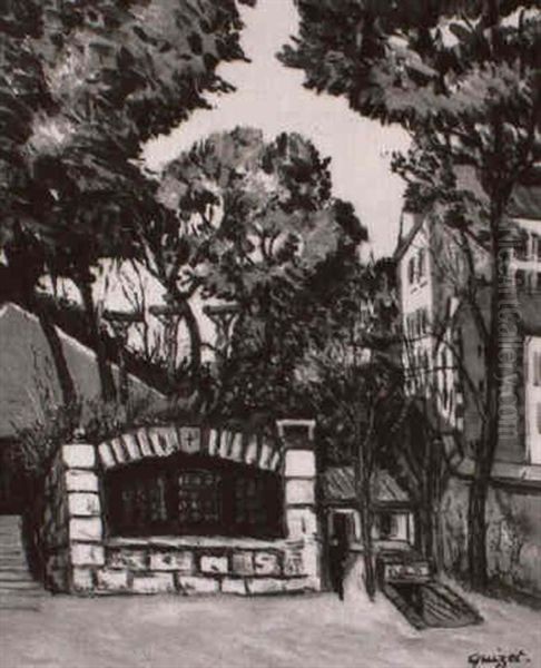 Le Calvaire Oil Painting by Alphonse Leon Quizet