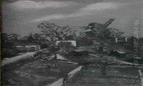 Jardin De Montmartre Oil Painting by Alphonse Leon Quizet