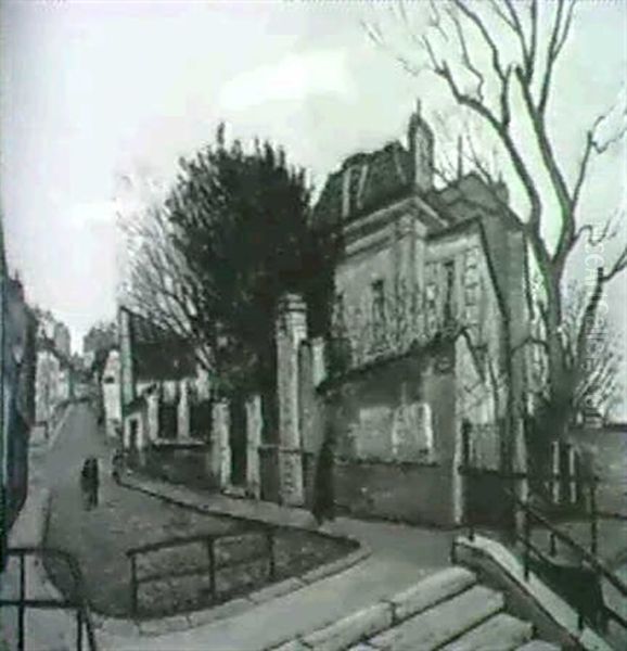 Rue De Lilas Oil Painting by Alphonse Leon Quizet