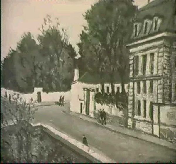 Rue Animee Oil Painting by Alphonse Leon Quizet