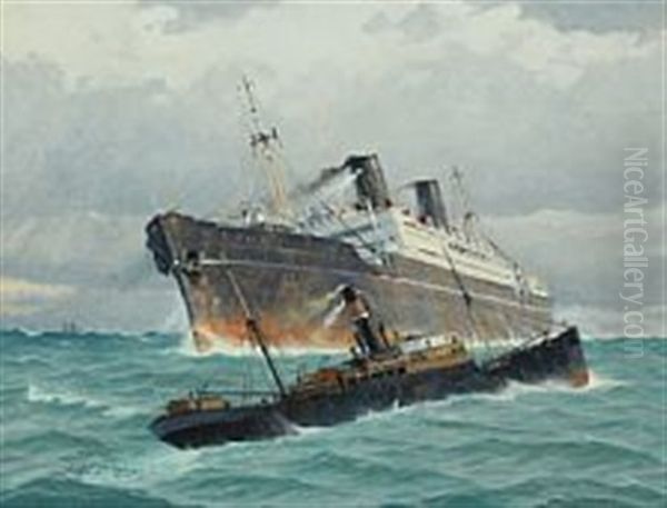 Seascape Oil Painting by Victor Qvistorff