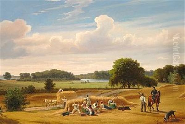 Vejen Ved Skjoldnaesholm-valsolille Oil Painting by Peter Johann Raadsig