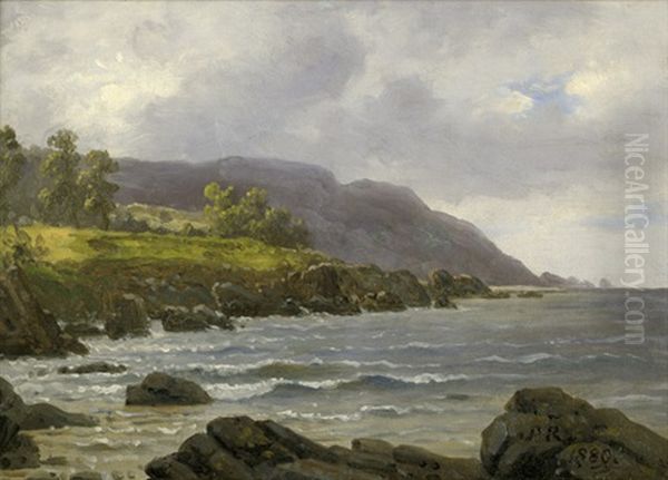 Kustenlandschaft Von Skalderviken Bei Kullen In Schweden Oil Painting by Peter Johann Raadsig