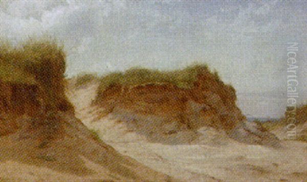 Parti Fra Skagen Klitter Oil Painting by Peter Johann Raadsig