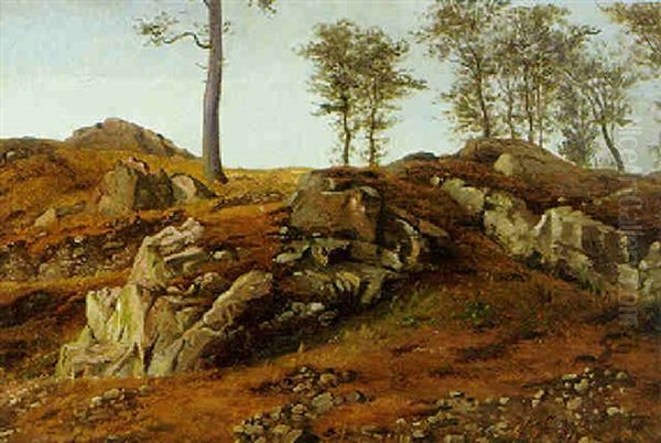 Klippelandskab, Kullen Oil Painting by Peter Johann Raadsig