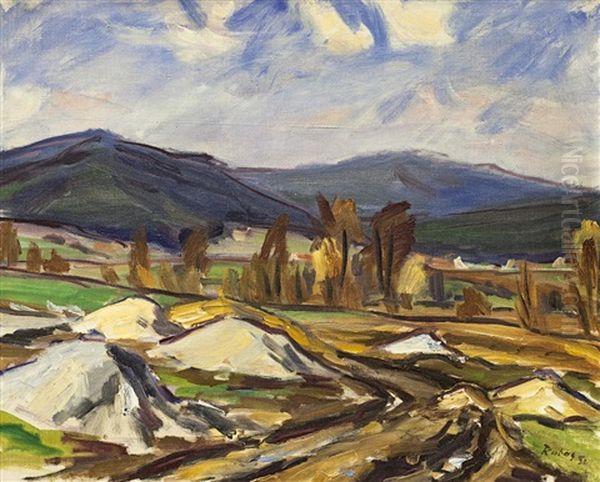 Krajina Na Podzim Oil Painting by Vaclav Rabas