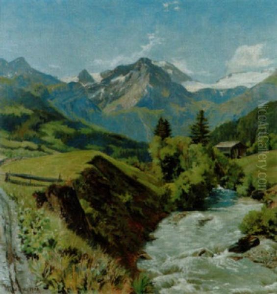 Hahnenristhorn Oil Painting by Edouard Walter Racine