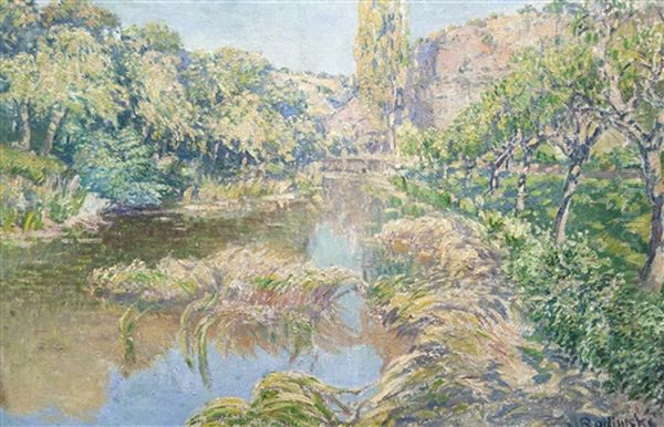 Water Beneath The Rock Oil Painting by Vaclav Radimsky
