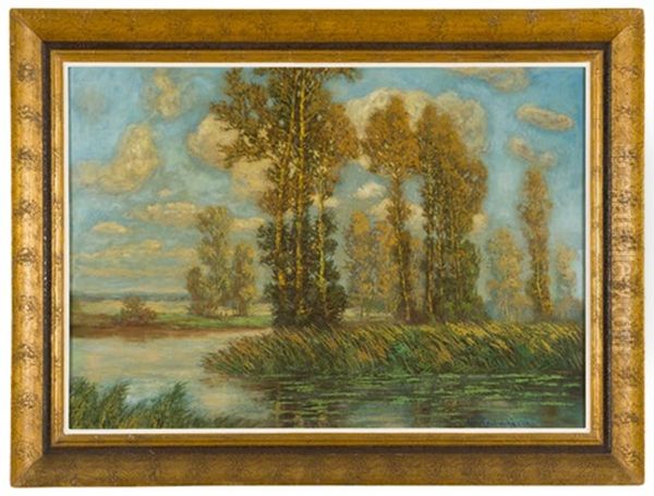 Topoly Oil Painting by Vaclav Radimsky