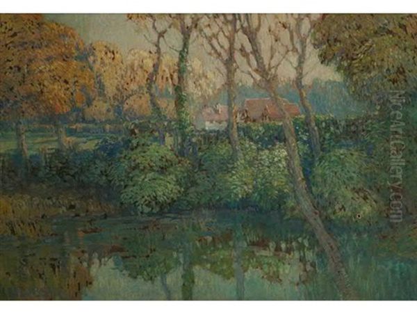 Paysage A L'etang Oil Painting by Vaclav Radimsky