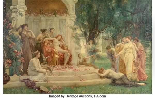 Psyche Before The Throne Of Venus Oil Painting by Henrietta Rae