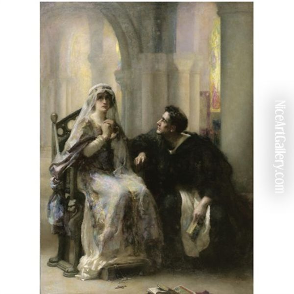 Ellen Terry And Henry Irving As Abelard And Heloise, Lost Faith Oil Painting by Henrietta Rae