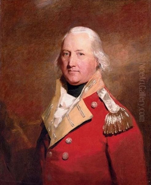 Portrait Of Sir Andrew Cathcart, 4th Bt. Of Carleton, In An Officer's Uniform Oil Painting by Sir Henry Raeburn