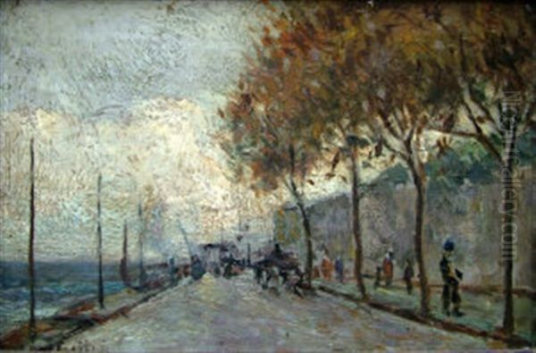 Le Bouvelard Pres De La Cote Oil Painting by Jean Francois Raffaelli