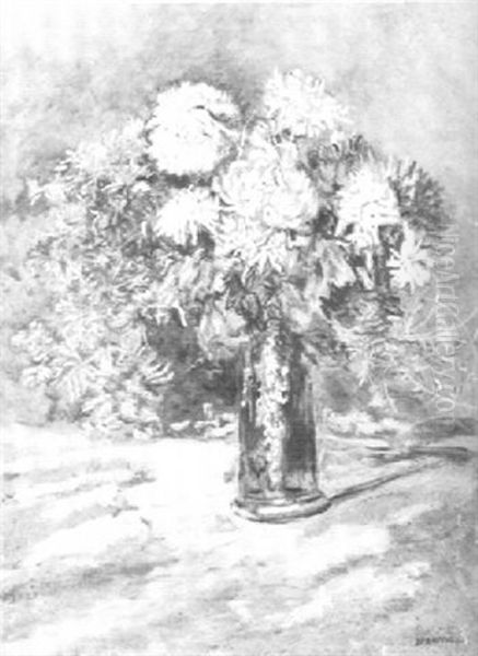 Fleurs Dans Un Vase Oil Painting by Jean Francois Raffaelli