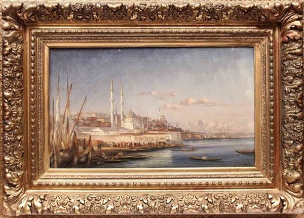 Istanbul Oil Painting by Etienne Raffort
