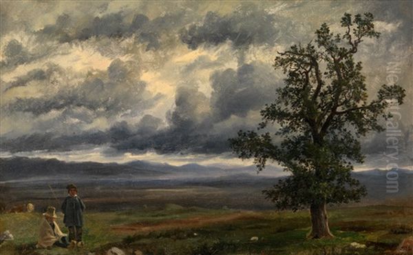 Resting Shepherds Oil Painting by Etienne Raffort