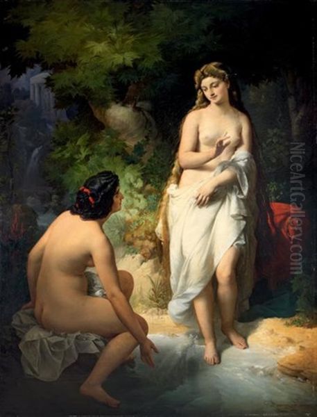Venus Au Bain Oil Painting by Nandor Rakosi