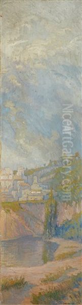 Paire De Paysages, Scaramanga (pair) Oil Painting by Theodore Jacques Ralli