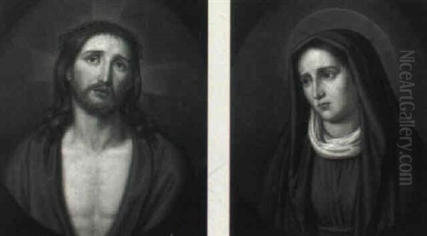 Christus & Maria Oil Painting by Johann Anton Ramboux