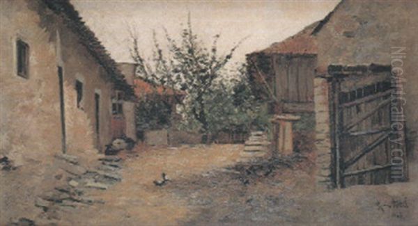 La Granja Oil Painting by Manuel Ramos Artal