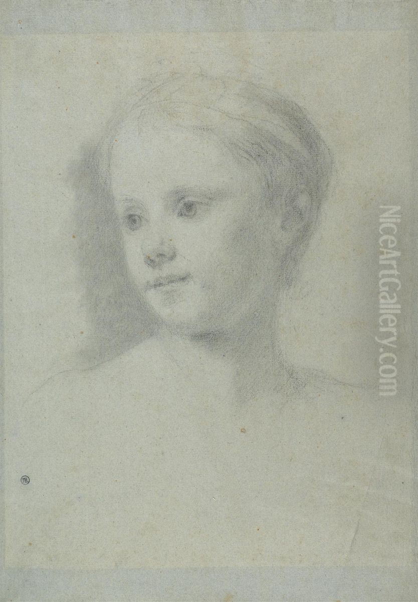 Portrait Of A Young Girl Oil Painting by Allan Ramsay